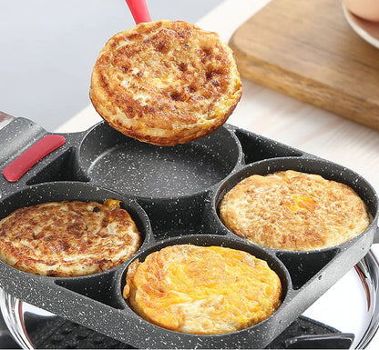 4-Hole Fried Non Stick Pan for Egg, Burger, Pancake, etc