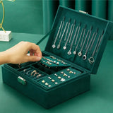 Green Jewelry Organizer Storage Box