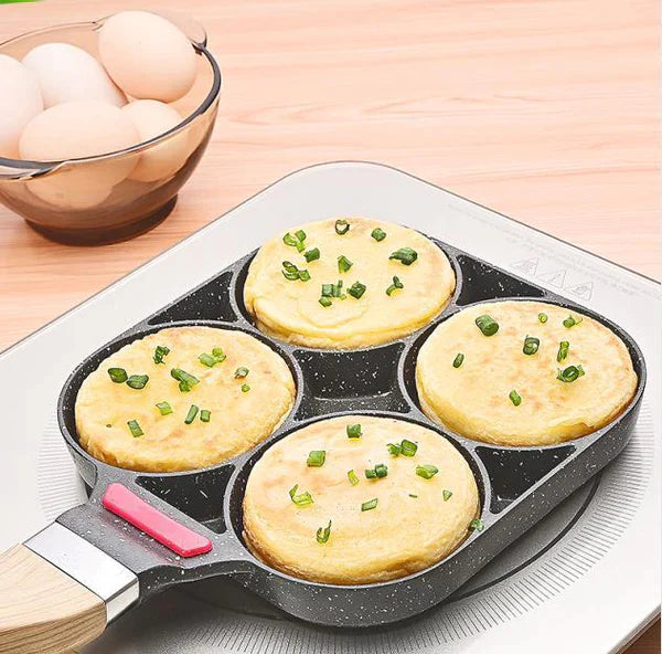 4-Hole Fried Non Stick Pan for Egg, Burger, Pancake, etc