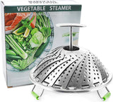 Stainless Steel Folding Premium Steamer Basket