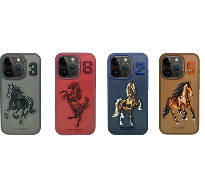 Premium Santa Barbara Polo & Racquet Club ® Boris Series Leather Case for iPhone 15 Series