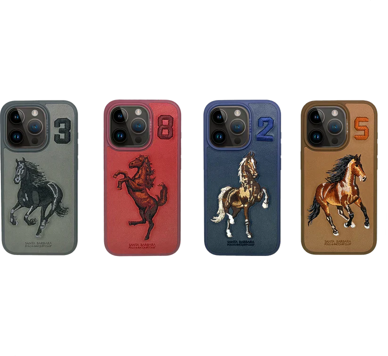 Premium Santa Barbara Polo & Racquet Club ® Boris Series Leather Case for iPhone 15 Series