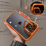 Luxury Camera Lens Flip Bracket Stand Case For iPhone 15 & iPhone 14 Series