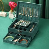 Green Jewelry Organizer Storage Box