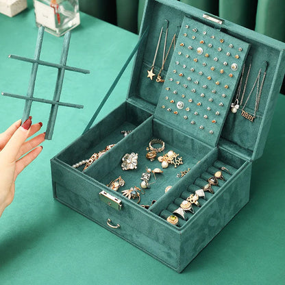 Green Jewelry Organizer Storage Box