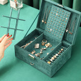 Green Jewelry Organizer Storage Box