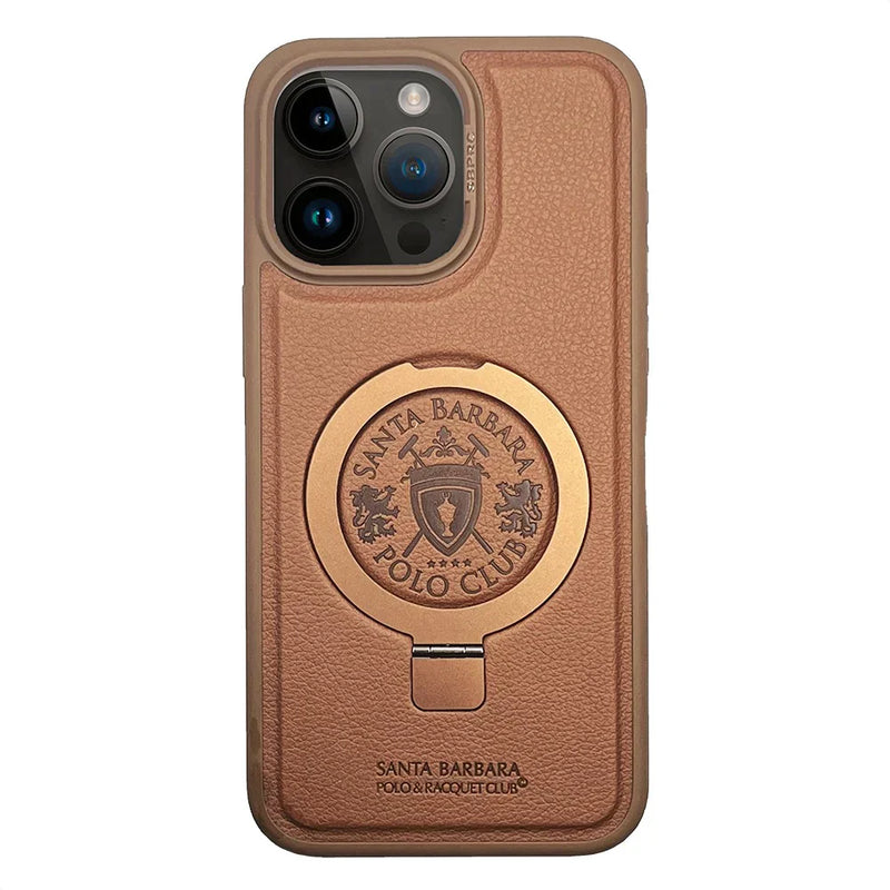 Premium Santa Barbara Polo & Racquet Club ® Primo Series Leather Case for iPhone 15 Series