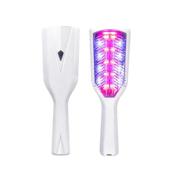 LED Hair Growth Brush Red blue light vibration hair growth comb