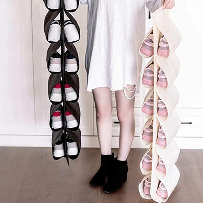 12 Grids Shoes Hanging Closet Organizer