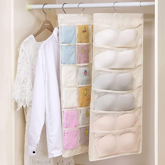 Closet Hanging Organizer with Mesh 24 Pockets