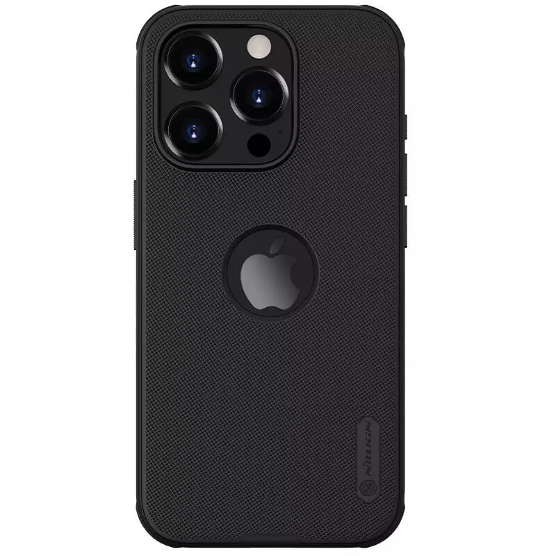 Nillkin ® Super Frosted Shield Pro Matte Finish Back Case for Apple iPhone 15 Series - BLACK (With LOGO Cutout)