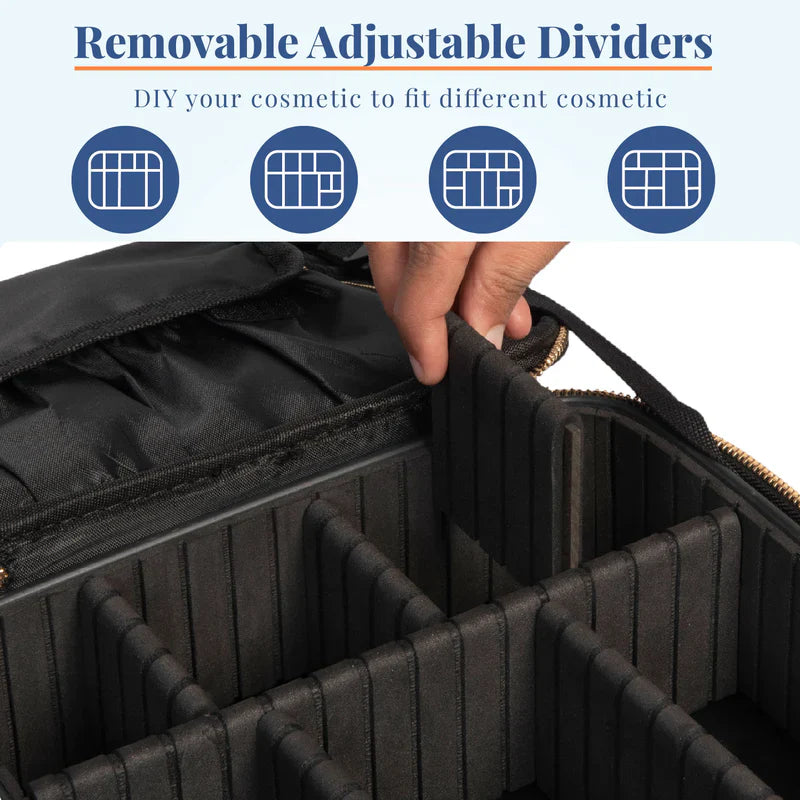 Makeup Storage Case with Adjustable Compartment