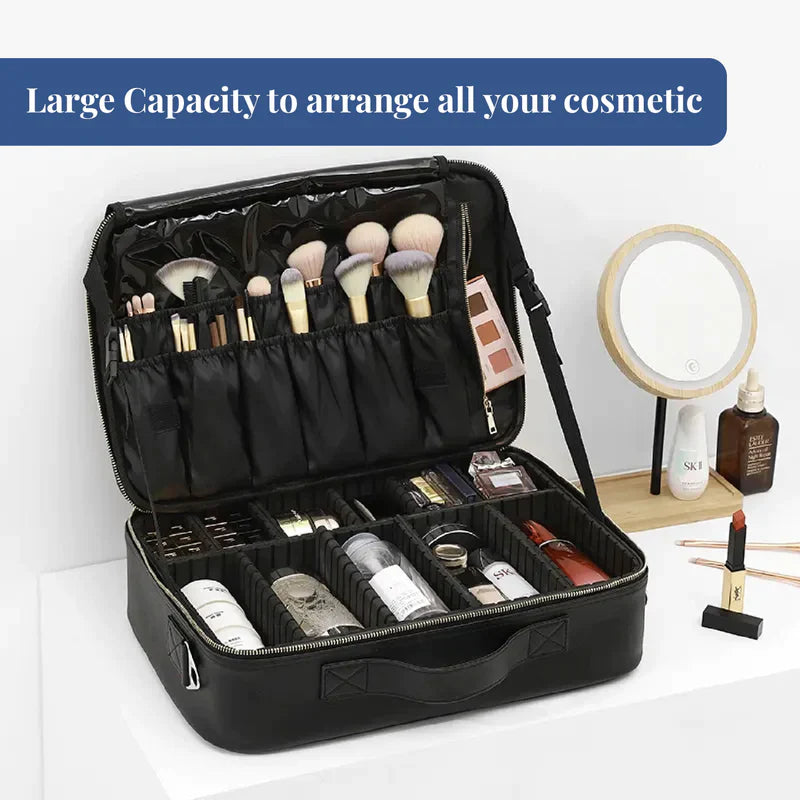 Makeup Storage Case with Adjustable Compartment