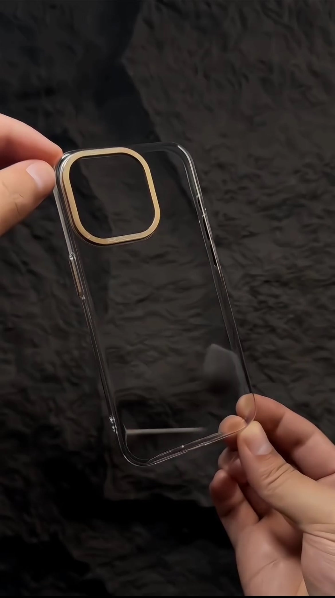 Anti Yellow PC Metal Transparent iPhone Case