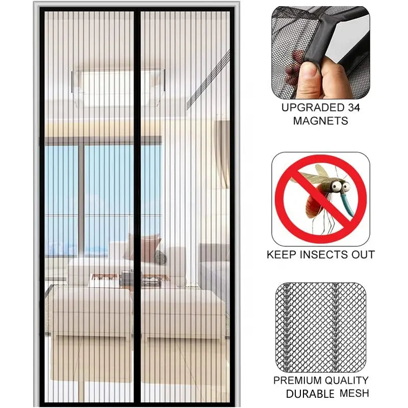 Mosquito Net with Full Frame Magnetic Screen Door