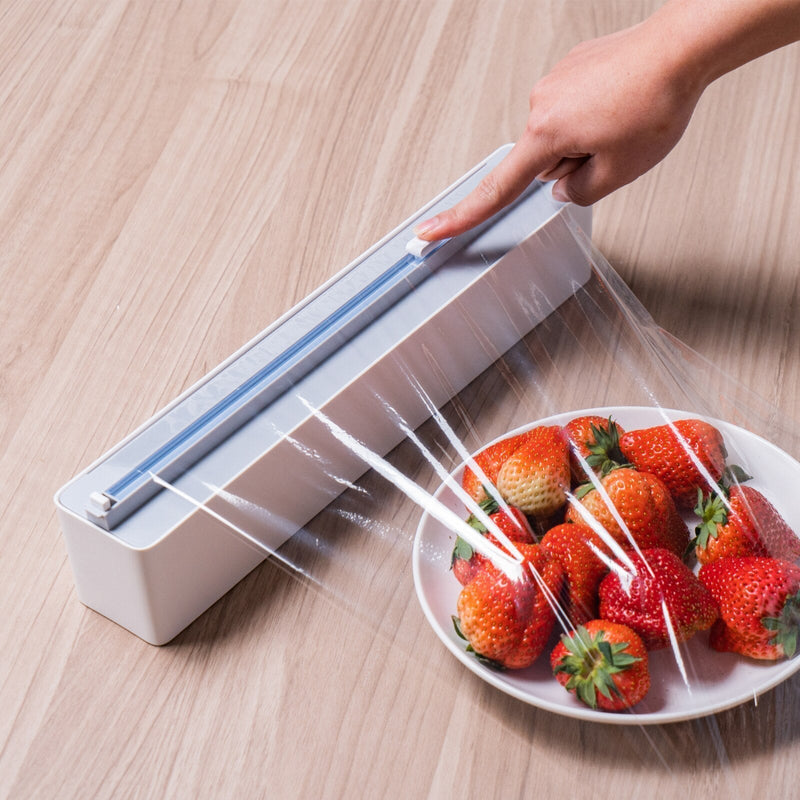 Wall-Mounted Adjustable Plastic Wrap Dispenser