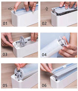 Wall-Mounted Adjustable Plastic Wrap Dispenser