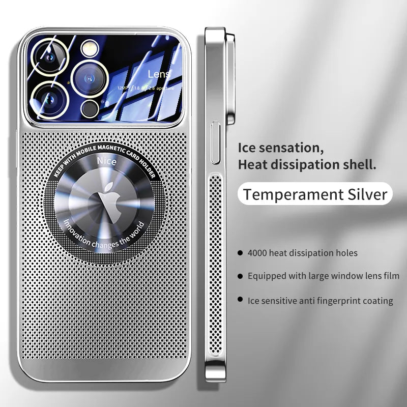 Latest Titanium Ultra-thin Ice Sense Cooling Mesh Phone Case