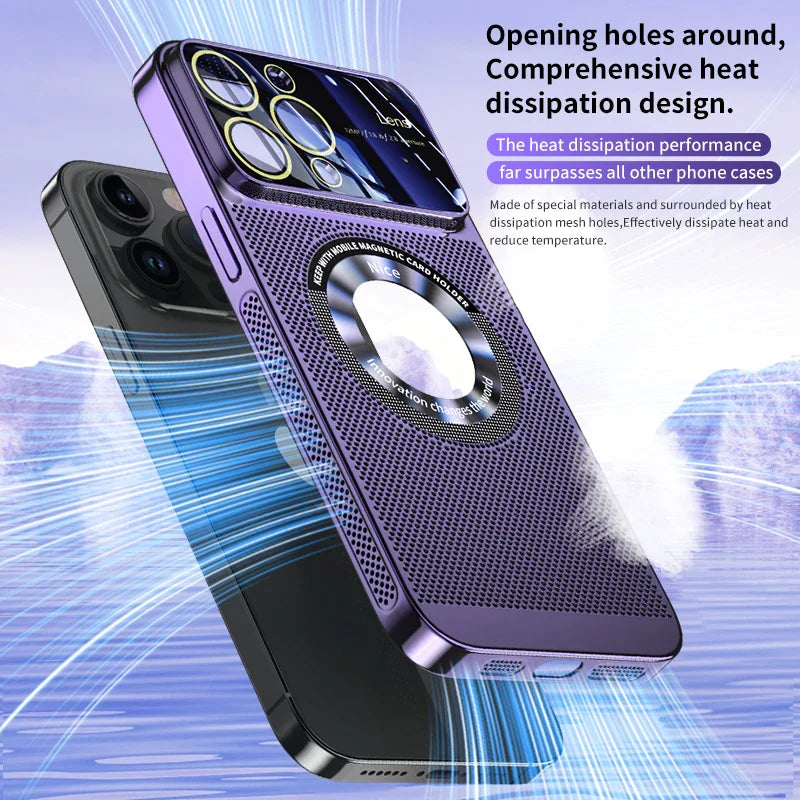 Latest Titanium Ultra-thin Ice Sense Cooling Mesh Phone Case