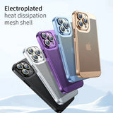 Latest Titanium Ultra-thin Ice Sense Cooling Mesh Phone Case For iPhone