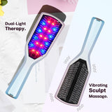 LED Hair Growth Brush Red blue light vibration hair growth comb